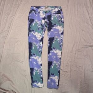 Y2K- Mudd Blue and Purple Tie-Dye Jeans